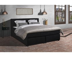 Anno 1588 - Boxspring Amsterdam - Pocketvering - Zwart - 180x200 cm - Inclusief Dekbed en Kussens