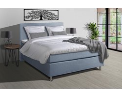 Anno 1588 - Boxspringset Jubilee - Pocketvering - Blauw - 140x200 cm - Inclusief Dekbed en Kussens