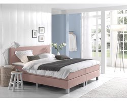 Anno 1588 VEDO Boxspringset - Pocketvering - Luxe Topper - Roze - 160x200 - Gratis bezorging