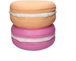 Anno Novus Macaron 33,5x31,5 - bijzettafel 2 hoog- Luxe Macaron Tafel - oranje/roze - Uniek Design