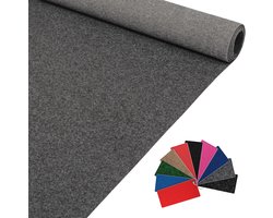 ANRO Eventtapijt Grijs 200x140cm – Beurstapijt Loper Messeloper Bruiloftsloper Antislip Op Maat