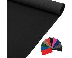 ANRO Eventtapijt Zwart 300x100cm – Beurstapijt Loper Messeloper Bruiloftsloper Antislip Op Maat
