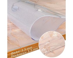 ANRO Tafelfolie, tafelbeschermingsfolie met structuur voor hoogglans en glazen tafelkleden, folie voor tafelbescherming, 1,5 mm, 180 x 90 cm