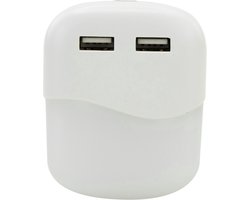 Ansmann NL15AC + 2USB nachtlampje met schemersensor incl. 2 USB poorten