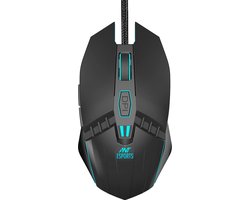 Ant Esports GM50 Optische Bedrade Gaming Muis | Slanker Shell Ontwerp voor Klauwgrepen | Voorgevormde Vorm | Premium Bouwkwaliteit | Multi-Zone RGB Verlichting