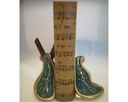 Antartidee - boekensteunen klok - groen - surrealistisch design uit Italie