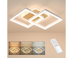 ANTENLICHT - LED Plafondlamp - Plafonniere - Modern - Binnenverlichting-Dimbaar 3 staps - Hal slaapkamer lamp 3000K-6500K - 3.600LM - 40W - Met afstandsbediening