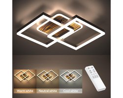ANTENLICHT LED Plafondlamp - Plafonniere - Modern - Binnenverlichting-Dimbaar 3 staps - Hal slaapkamer lamp 3000K-6500K - 3.600LM - 40W - Met afstandsbediening