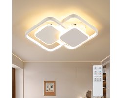 ANTENLICHT Plafondlamp LED - Plafonniere - Wit - 3000K-6500K - 3.300LM - 32W - Dimbaar Met Afstandsbediening - Voor Eettafel | Kantoor | Hal | Woonkamer | Slaapkamer