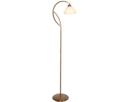 Anthea 4330BR klassieke vloerlamp brons met marmerlook glas hoogte 140 cm Steinhauer
