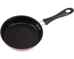 Anti-aanbak Mini Koekenpan 12cm – Kleine Eierpan & Omelet Pan met Hittebestendig Handvat – Geschikt voor Gasfornuis en Inductie – Rond Bakpannetje voor Eén Persoon