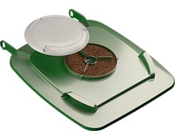 Anti Maden Kliko Klep - 240 liter - Groen - Container deksel (voor container met handgreep 40cm breed)