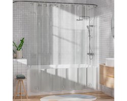Anti-schimmel Douchegordijn - Transparant - Verdikt - Badkamer Douchegordijn - Anti-schimmel Douchegordijn - PEVA - Vervanging inbegrepen - 180*180cm