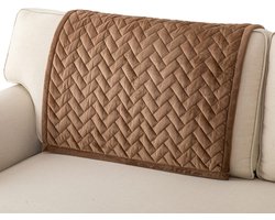 Anti-slip Bankhoes 3-zits L-vorm Chaise Longue Hoekbank - Bruin - 90 x 90 cm hoekbank overtrek
