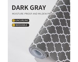 Anti-slip Mat – Voor Bureau, Kast en Keukenlade – Vochtbestendig en Schimmelwerend – EVA-materiaal-44 cm x 600 cm -grijs