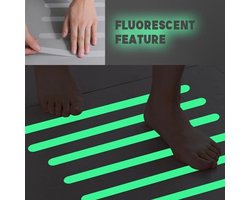 Anti slip Strips Badkamer 12 Stuks - Antislip Stickers - Antislip - fluorescerend - Zelfklevende Antislip Strips - Antislip stickers douche - Trap - Badkamer - Veiligheid - Transparant