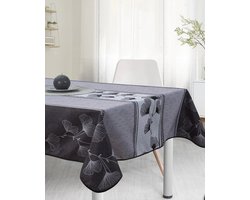 Anti-vlek Tafelkleed klaproos antraciet 240x150