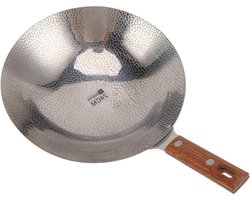 Antiaanbaklaag Roestvrijstalen Wokpan - Diepe Roerbakpan met Inductiebasis - Koekenpan Houten Handvat - Platte Bodempan Elektrische - HTML Content .