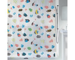 Antibacterieel Douchegordijn Fish Multicolor - Waterdicht en Wasbaar 180x200cm