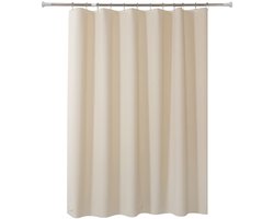 Antibacterieel Douchegordijn - Meeldauwbestendig En Waterafstotend - Beige - 180 cm Breed - Hygiënisch Badkamer Gordijn - Eenvoudig Schoon Te Maken