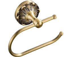 Antiek Messing Toiletpapierhouder - Wandmontage - Vintage Design - 1 stuk - Borstel Brons