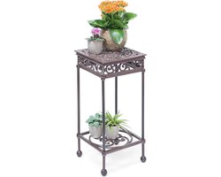Antieke gietijzeren plantentafel met 2 etages voor binnen en buiten