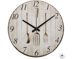 ANTIEKE KLOK - 28,8 cm - ijzer - 3-voudig geassorteerd - Wandklok - Kwaliteit Woonkamer Klok Industrieel - Landelijke wandklok - Keukenklok - Vintage Klok - Tafelklok - KlokRadio - Klokken - Klokje Klein - Grote Klok - Stevige Klok - Klok - Vintage -
