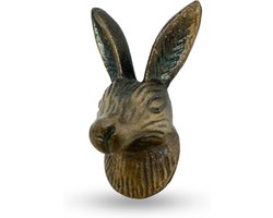 Antieke koperen knoppen - dierlijk geïnspireerd haasontwerp - ijzeren lade, ijdelheid, kledingkast, deur, kast en kastknoppen, bronzen knoppen voor dressoirs, kisten, kinderslaapkamers - handgemaakt