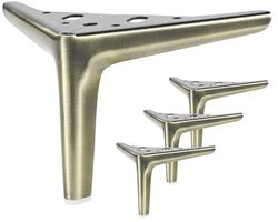 Antieke messing meubelpoten set van 4 voor bank, kast, tafel en dressoir