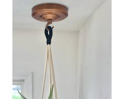Antieke Plafondplaat voor Kroonluchter en Wandlamp - Vintage Geel Messing - Geschikt voor Diverse Lampen