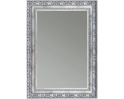 Antieke Wandspiegel 50 x 180 cm met Houten Frame in Zilver Grijs - Shabby Chic Barok Design
