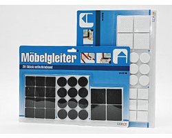 Antikras Meubelvilt 28-delig wit - zelfklevend - diverse vormen - vinyl viltjes