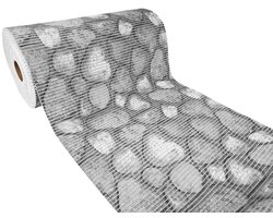 Antislip Badkamermat 65x300cm PVC - Grijze Steen Design