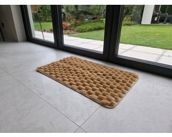 Antislip badkamermat Lichtbruin 50x80 cm Decoratieve Rubberen Vloermat