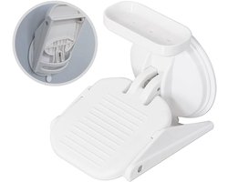 Antislip badkamerpedaal - badkamer douchepedaal - bad voetpedaal houder - zuignap draagbare badkamer voetpedaal houder - geschikt voor het wassen van voeten en het scheren van benen - geschikt voor het strikken van veters voor het uitgaan - geschikt