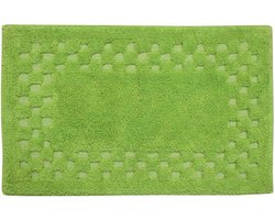 Antislip Badmat 45 x 75 cm - 100% Katoen - Absorberend en Onderhoudsvriendelijk in Lichtgroen