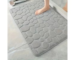 Antislip badmat - absorberend - dik en zacht - grijs