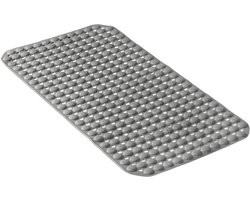 Antislip Badmat - Comfortabel en Duurzaam - 1 stuk - Grijs - 50% Gerecycled Materiaal - 68x37 cm
