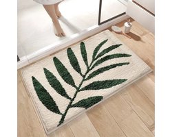 Antislip badmat - Douchemat 40*60cm - Badmat antislip voor in bad - Microvezel badmat - Zachte badmat - Duurzame en absorberende vloermat - Antislipmat voor badkuipen, douches en badkamers - Bladvorm