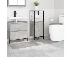 Antislip Badmat Set – 3-Delige Grijze Badmatten van Polypropyleen – Veilig & Comfortabel voor Badkamer