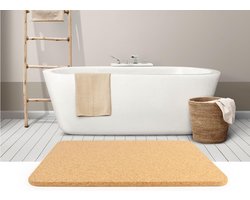 Antislip Badmat van Kurk, Natuurlijk en Sneldrogend (60x45 cm)