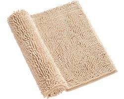 Antislip Chenille Badmat Luxe Zachte En Super Absorberende Badkamermat Pluizig En Machinewasbaar Snel Drogend Voor Douche En Badkamer In Camel Kleur 50x80 Cm