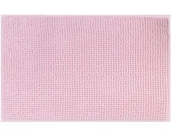 Antislip Chenille Badmat | Superabsorberend en Machinewasbaar | Voor Badkamer, Douche, Bad of als Toiletmat | Roze - 50 x 80 cm