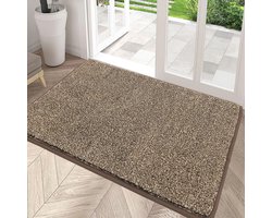 Antislip Deurmat - Super Absorberend Vloerkleed voor Binnen - 80 x 120 cm - Bruin