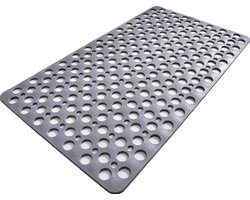 Antislip douchemat - 75x43cm - 100% BPA-vrij - Machinewasbaar - Schimmelwerend - Gevoelige huid - Grijs