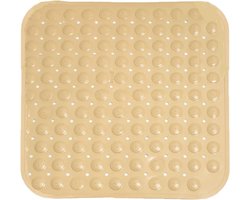 Antislip Douchemat met Zuignappen, Massagefunctie, Veilig voor Sauna's en Douchekamers, Vierkant, 48 x 48 cm, Geel, Waterdicht en Machinewasbaar