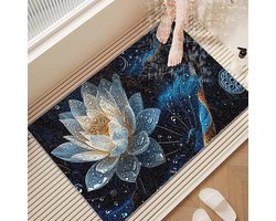 Antislip Douchemat Moderne Stijl Antislip Badmat Zacht Comfort PVC Badmat met Afvoergat Hoge Waterdoorlaatbaarheid voor Natte Zones, A, 80 x 100 cm