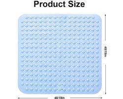 Antislip Massage Douchemat 48 x 48 cm - Machinewasbaar en Geschikt voor Doucheruimtes en Sauna's
