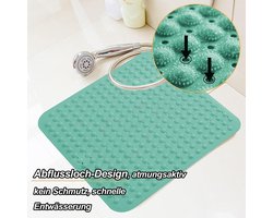 Antislip mat 48 x 48 cm groen voor sauna's, doucheruimtes - wasmachinebestendig