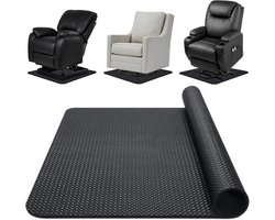 Antislip meubelonderlegger - Vloerbeschermer - Meubels Stabiliseren - Dubbelzijdig Antislip - 75 cm vierkant - Zwart